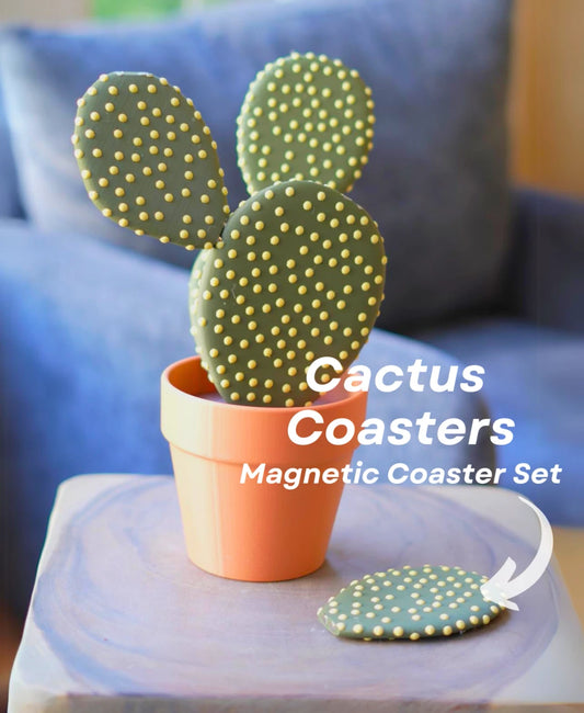 Cactus Coasters - Bunny Ear Cactus Coaster Set