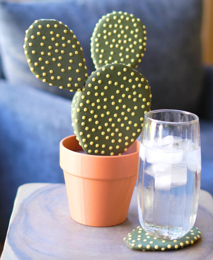 Cactus Coasters - Bunny Ear Cactus Coaster Set