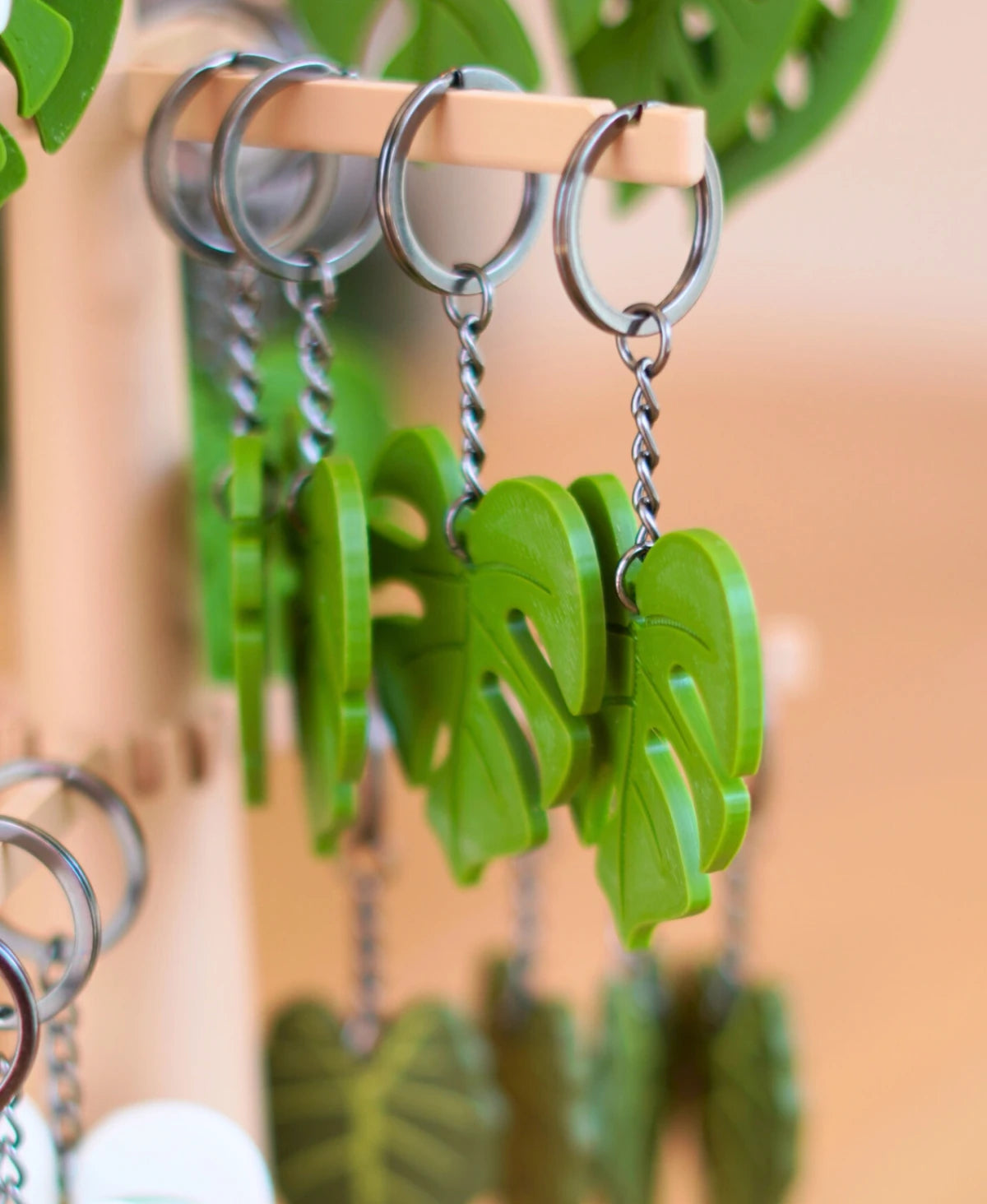 Monstera Leaf Keychain