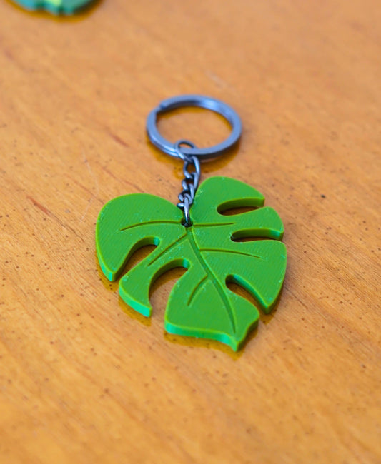 Monstera Leaf Keychain