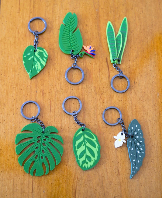 Leafy Keys - Leaf Keychain Set (6 More Varieties)