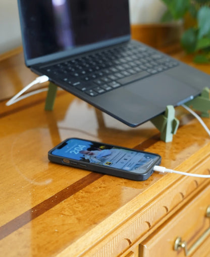 Foldable Laptop Stand with Cable Coil