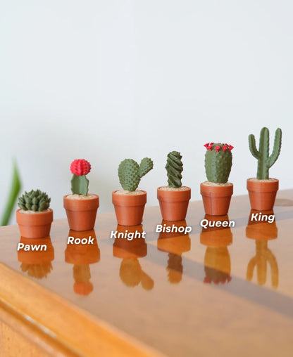 Cactichess - Cactus Chess Set in a Pot