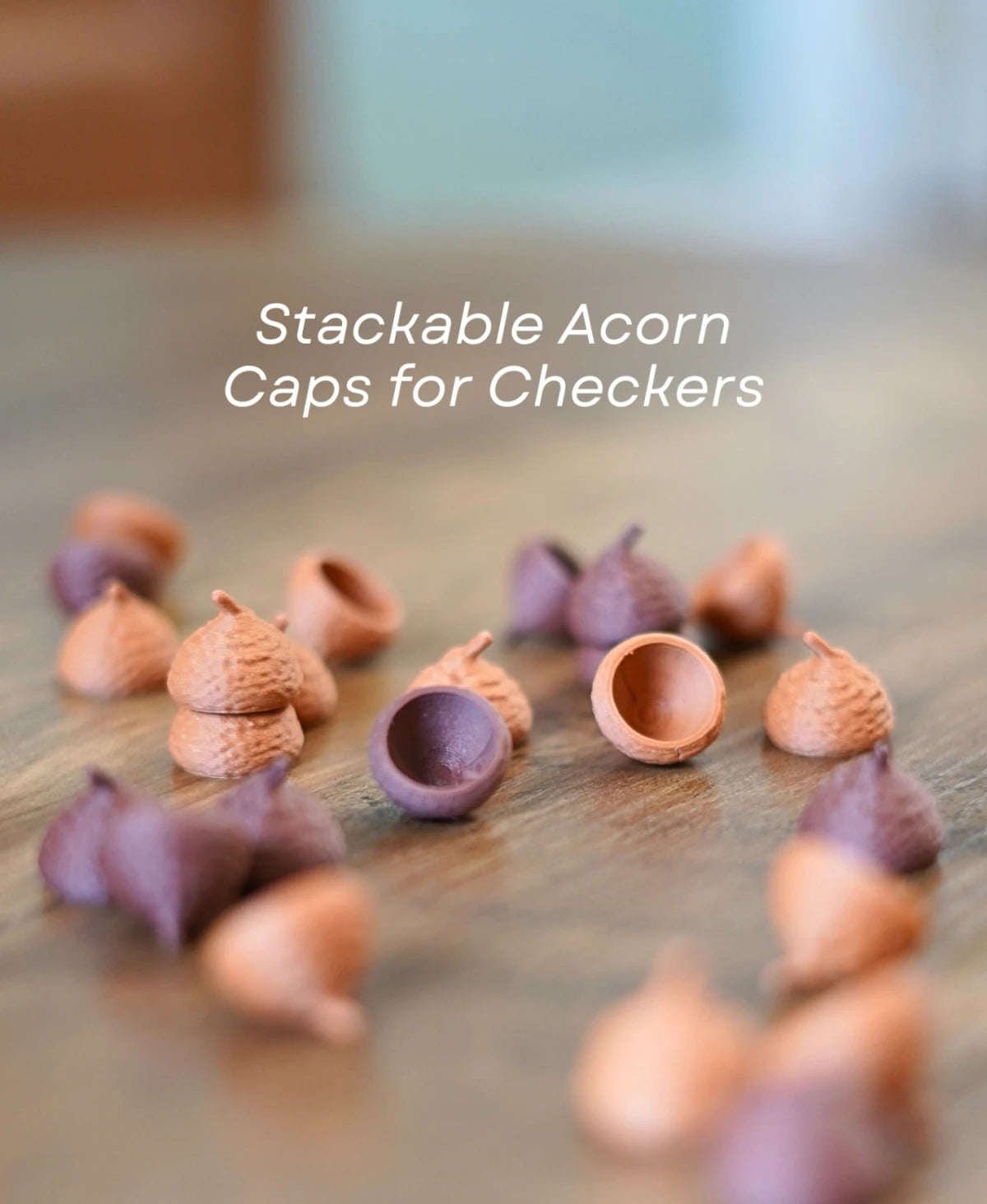 Forest Chess Set - Mushroom Pieces in a Log