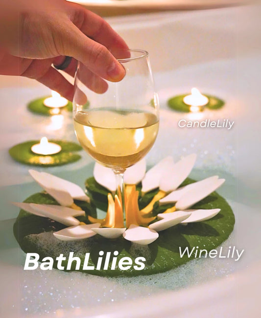 BathLilies - Floating Wine & Candle Holders
