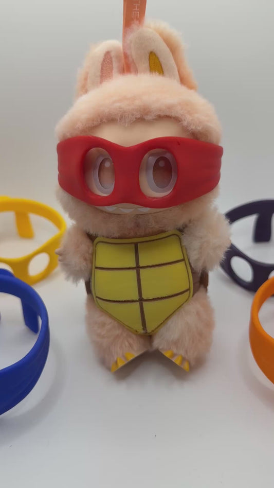 Labubu Costume | Ninja Turtle Shell & Bandana Set